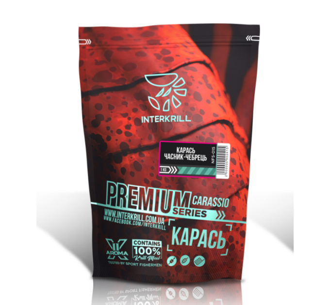 Прикормка Interkrill Премиум Карась-Чеснок-Чебрец 1кг