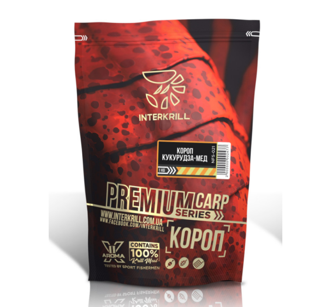 Прикормка Interkrill Премиум Карп-Кукуруза-Мед 1кг