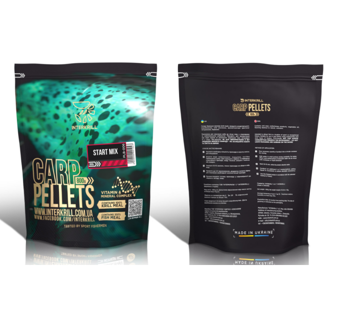 Пеллетс Interkrill Pellets Start Mix 2мм/4мм 800г