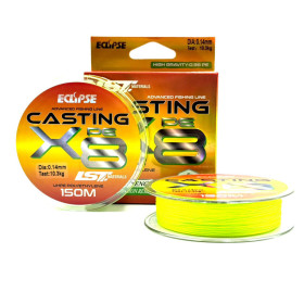 Шнур ECLIPSE X8 Casting PE Light Green 150m 0.08mm 5,6kg
