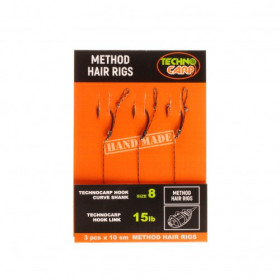 Готовый поводок Techno Carp Method 15lb Curve Shank Hook №8
