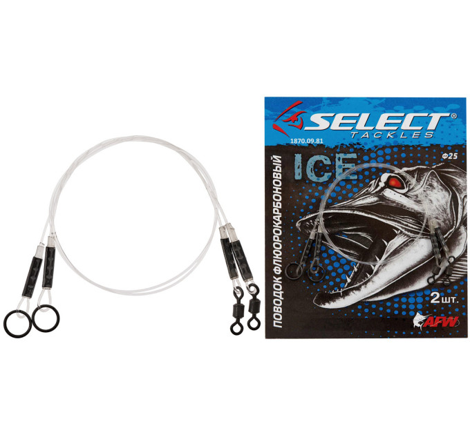 Поводок Select для жерлиці флюорокарбон 25см 12кг