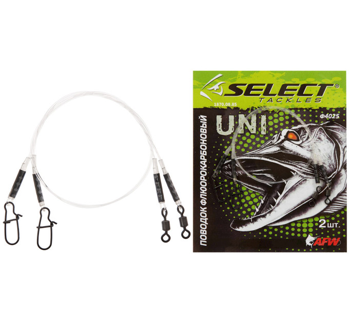 Поводок Select флюорокарбон 25cm 12kg (2 шт/уп)