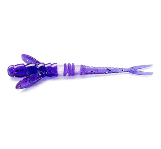 Силикон FishUp Flit 1.5" (10pcs.), #060-Dark Violet/Peacock&Silver