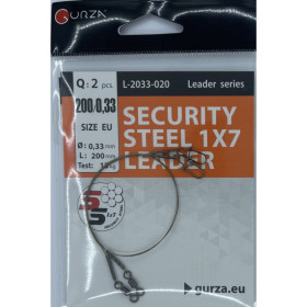 Поводок GURZA Security Steel Leader 1x7 0.33mm 20 см (2шт)