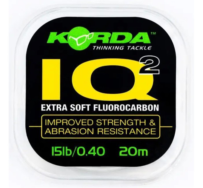 Флюорокарбон KORDA IQ2-Extra Soft 20m 20lb