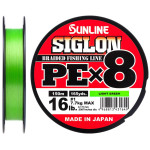 Шнур SUNLINE Siglon PE Х8 150m салатовий #1.2/0.187mm 20lb/9.2kg