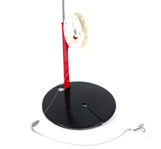 Жерлица 10шт зимняя №1 оснащенная, катушка со стопором + Сумка EVA 50см черная