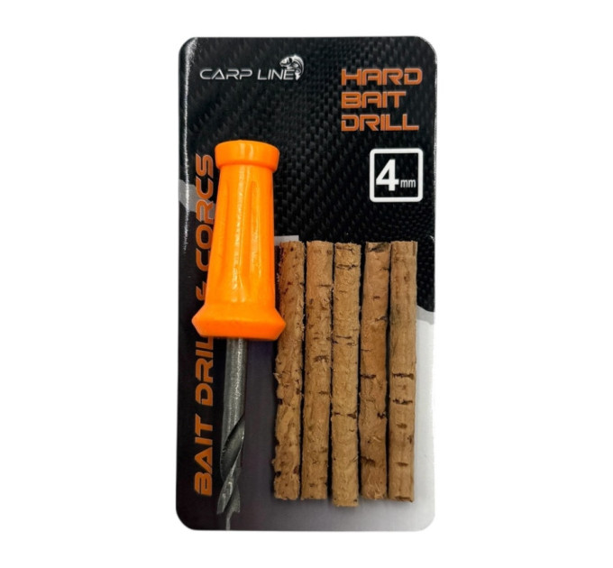 Свердло з корковими паличками Carp Line Bait Drill & Corks 4мм