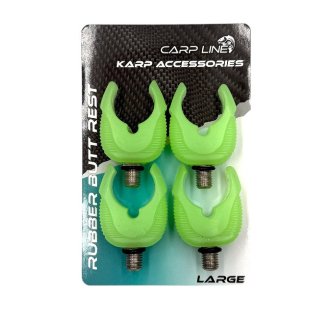 Тримач вудилища Carp Line Butt Rest Large Green 4pcs