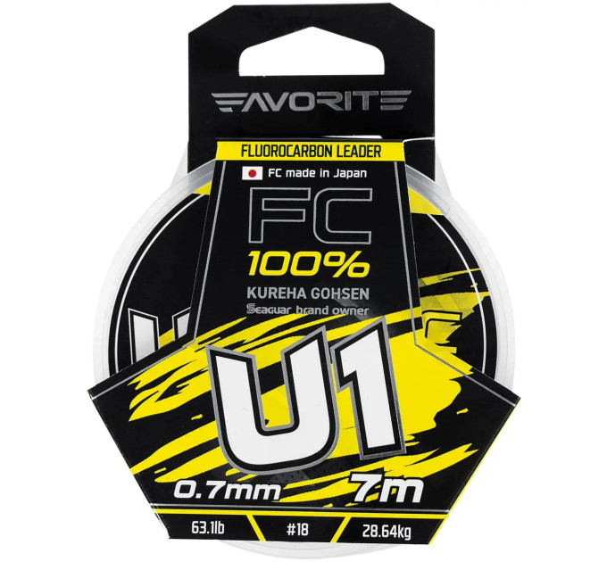 Флюорокарбон Favorite U1 FC 7m #26/0.84mm 95.9lb/43.48kg