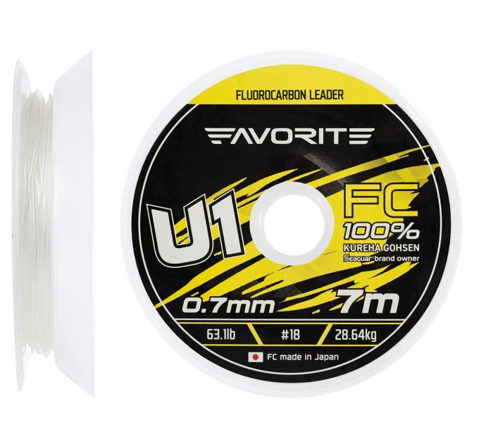 Флюорокарбон Favorite U1 FC 7m #26/0.84mm 95.9lb/43.48kg