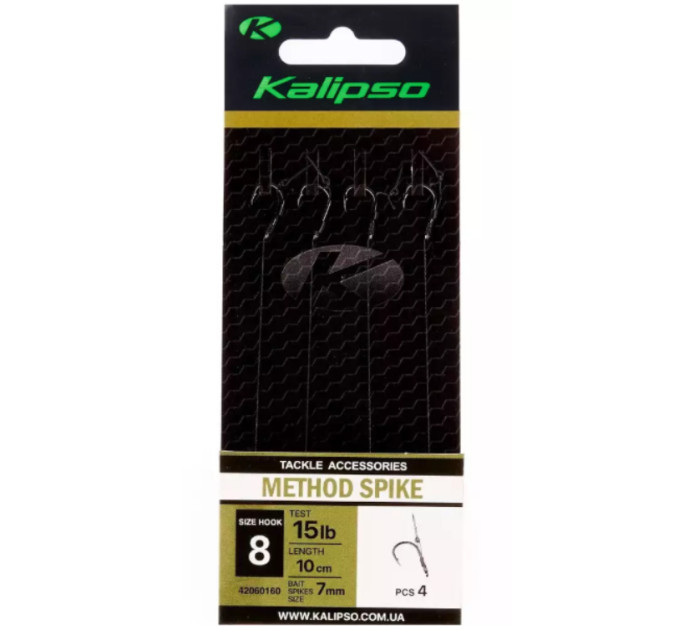 Поводок Kalipso Method spike 10cm №10 (4шт)
