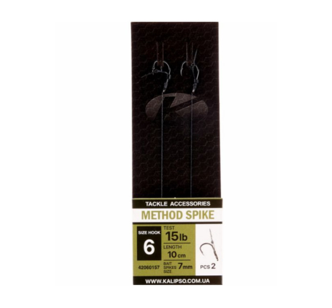 Поводок Kalipso Method spike 10cm №6 (2шт)