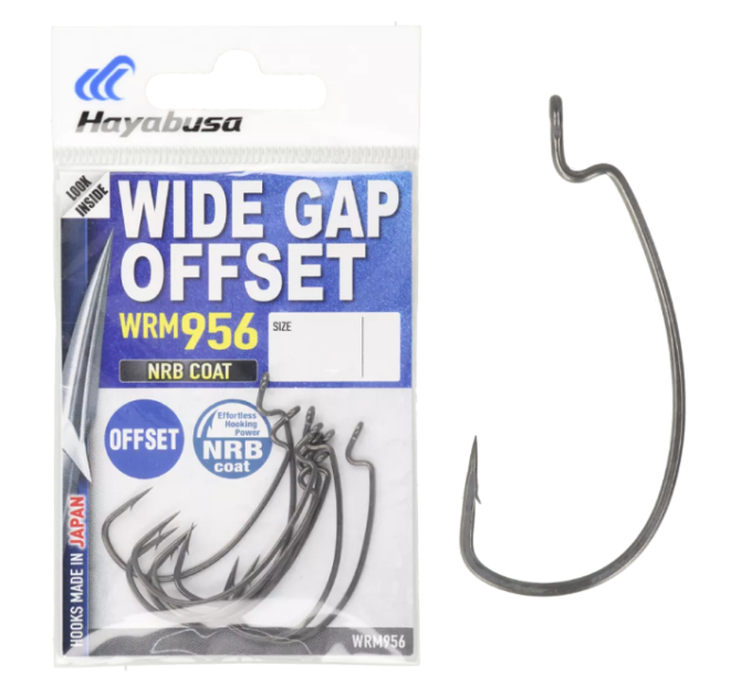 Крючок офсетный Hayabusa Offset Wide Gap WRM956NRB №3/0 (8шт)