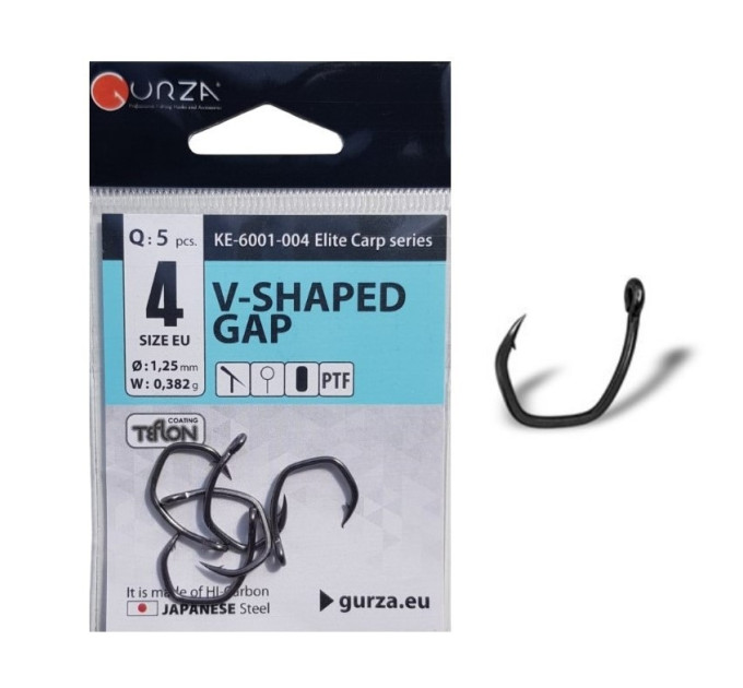 Крючок GURZA V-SHAPED GAP #08 PTF