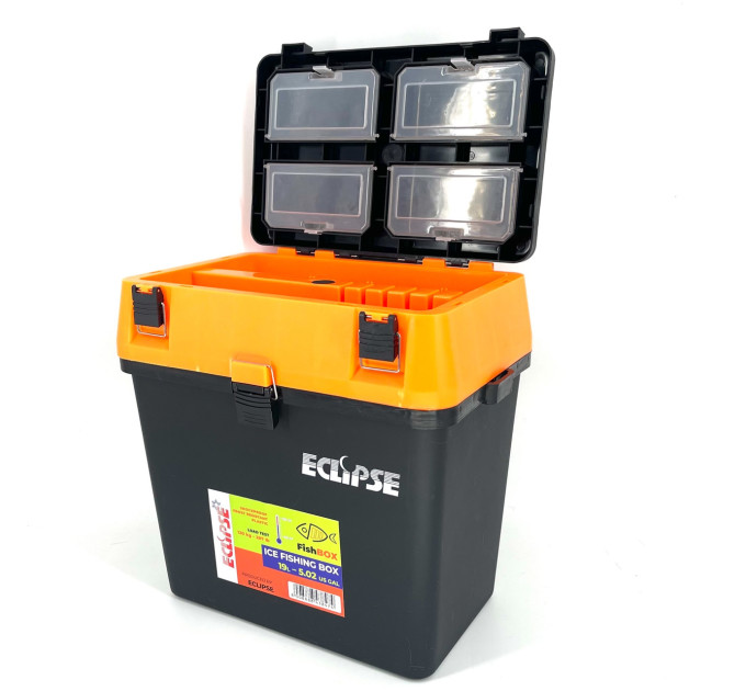Набір зимових жерлиць 15 шт + Ящик зимовий Eclipse Orange