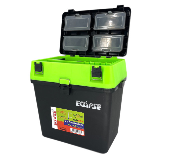 Набір зимових жерлиць 15 шт + Ящик зимовий Eclipse Green