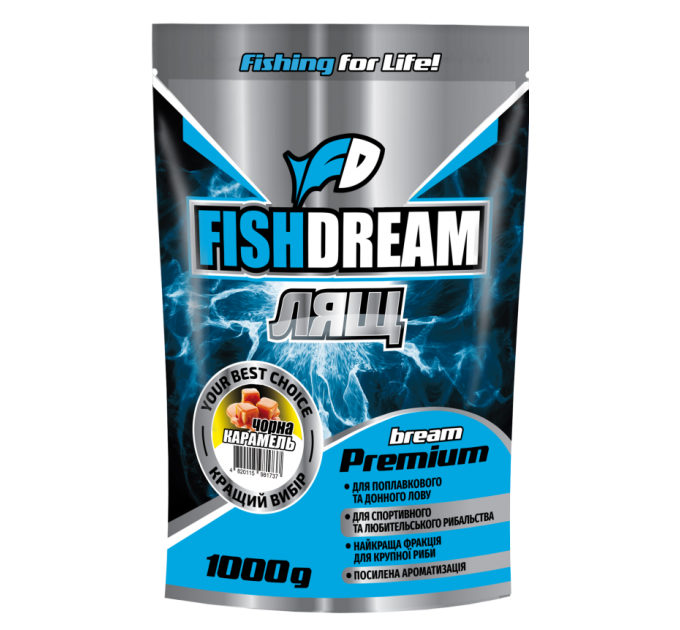 Прикормка Fishdream Premium ЛЕЩ ЧЕРНАЯ КАРАМЕЛЬ