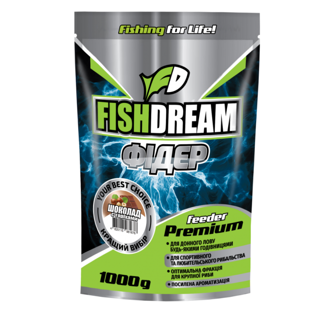 Прикормка Fishdream Premium ФИДЕР ШОКОЛАД С ОРЕХАМИ