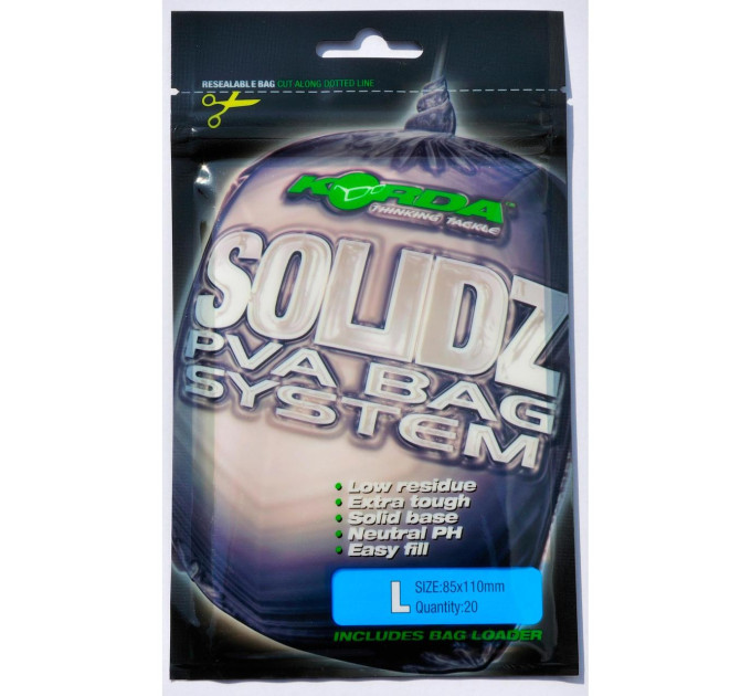 Korda Solidz PVA bags 20шт Large 85x110mm