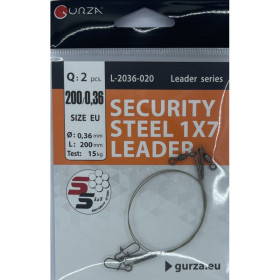 Поводок GURZA Security Steel Leader 1x7 0.36mm 25 см (2шт)