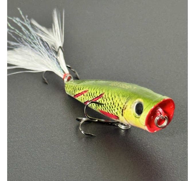 Воблер Black Fox L-Bass Popper 65F 65mm 6.0g 0.0-0.1m #40