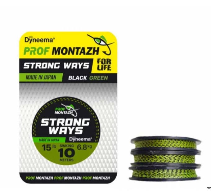 Проф Монтаж Поводочный материал Black Green 30 LB 13,6 кг.(10м)
