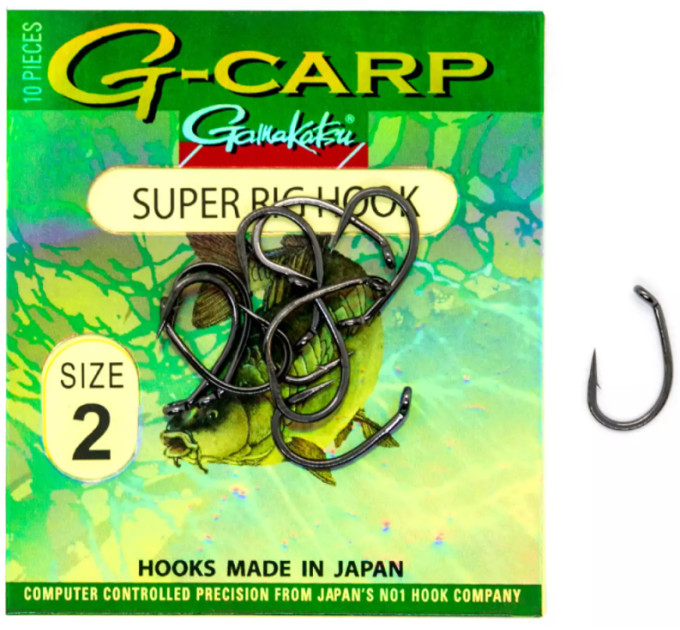 Крючок Gamakatsu G-Carp Super Rig Hook Black №1