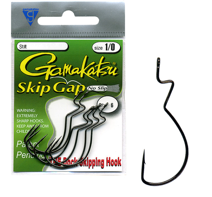Крючок Gamakatsu Skip Gap Minor Black №2/0