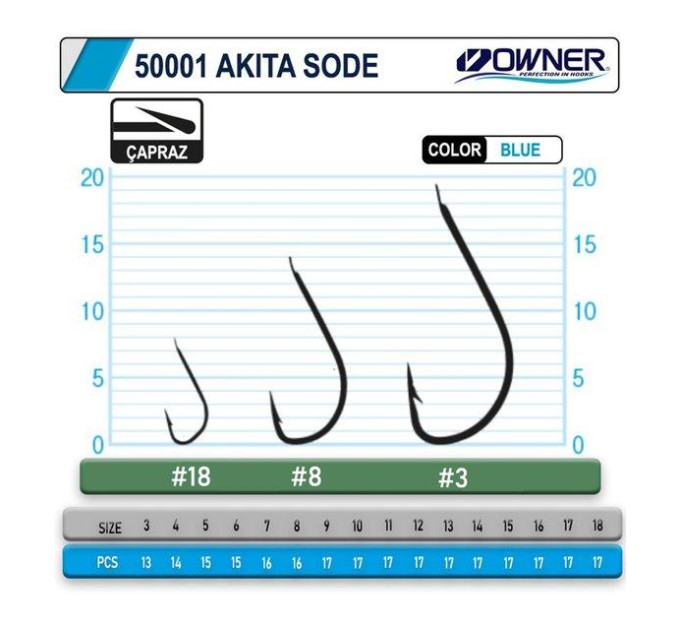 Гачок OWNER Akita Sode №14 50001-14