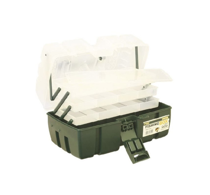 Ящик рыболовный Energofish Fishing Box TRAYS ARIEL 307 прозрачный верх 3-х полочный