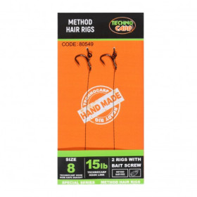 Готовый поводок Method Hair Rigs with bait Spikes. 15lb, Wide Gape №10
