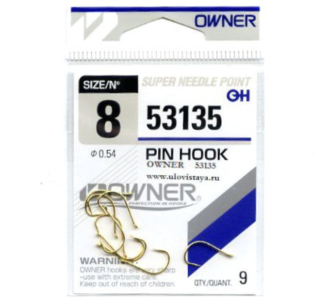 Гачок OWNER Pin Hook Gold №10 53135-10