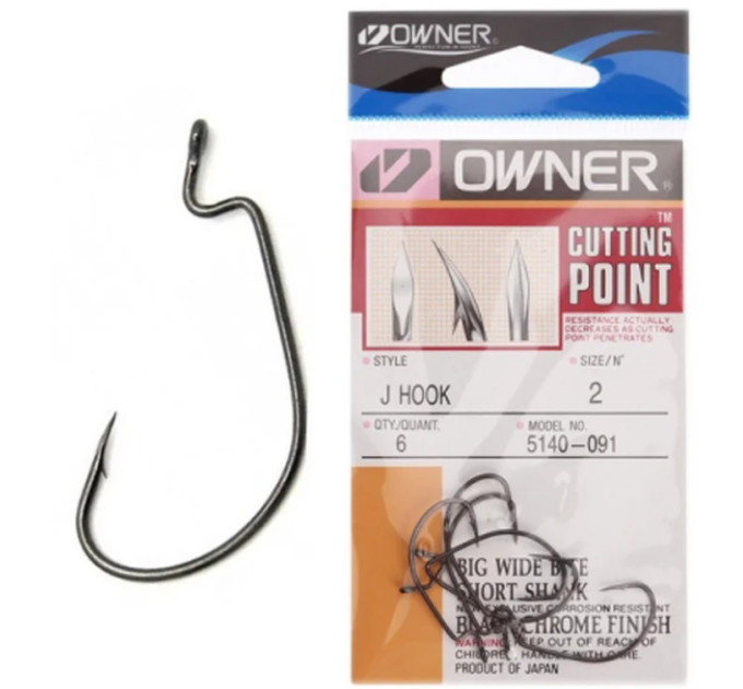 Гачок офсетний OWNER J Hook Cutting Point 5140-01