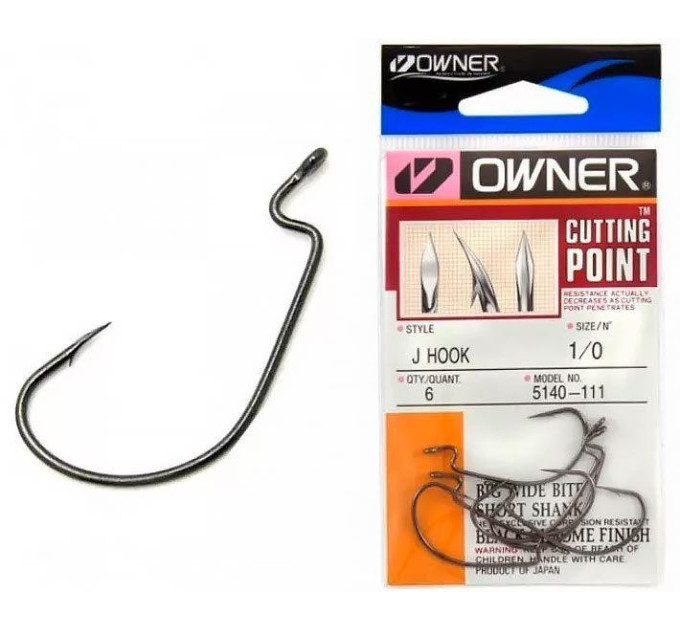 Гачок офсетний OWNER J Hook Cutting Point 5140-4/0