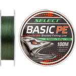 Шнур Select Basic PE Green 100m 0.08mm 8lb/4kg