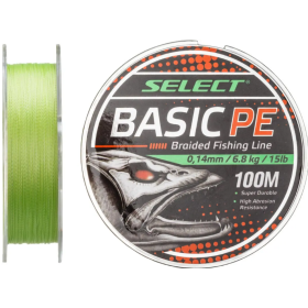 Шнур Select Basic PE Light Green 100m 0.16mm 18lb/8.3kg
