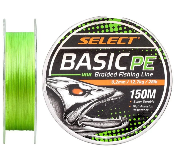 Шнур Select Basic PE Light Green 150m 0.24mm 40lb/18.2kg