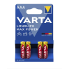 Батарейки Varta Longlife Max Power AAA/LR03 Alkaline