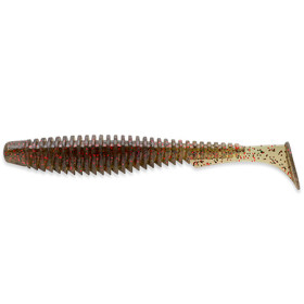 Силикон FishUp U-Shad 3" (9pcs.), #045 - Green Pumpkin/Red & Black