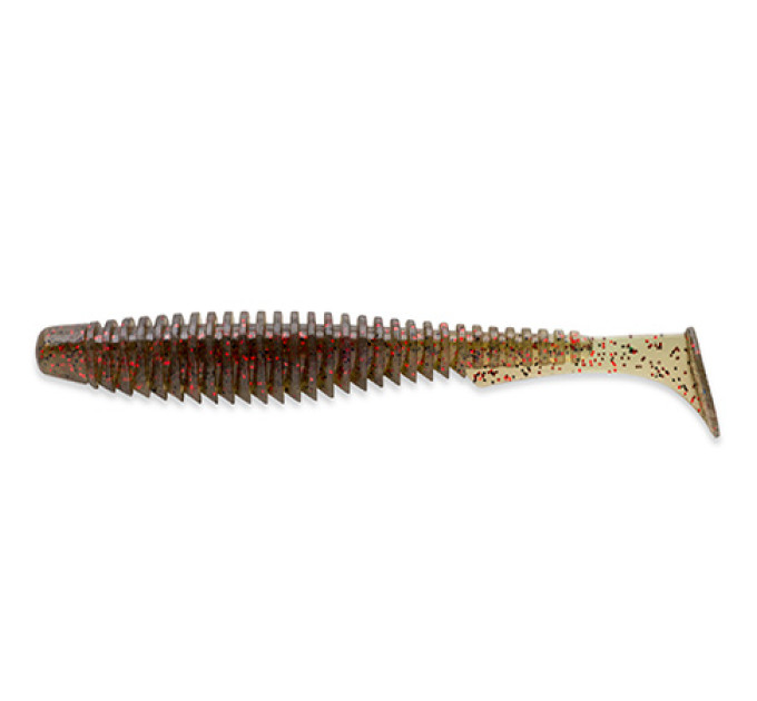 Силікон FishUp U-Shad 3" (9pcs.), #045 - Green Pumpkin/Red & Black