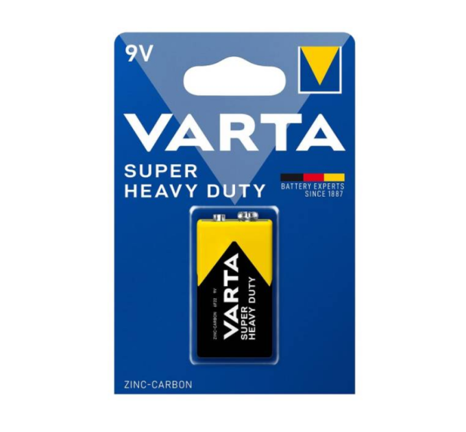 Батарейки Varta Super Heavy Duty 9V/6F22 Zinc-Carbon