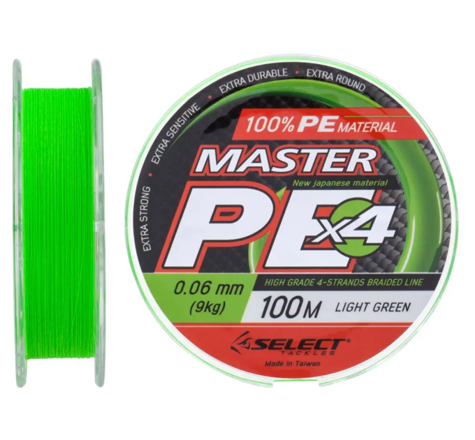 Шнур Select Master PE 100m (салат.) 0.20mm 24kg