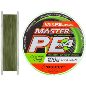 Шнур Select Master PE 100m (темн.-зел.) 0.08mm 11kg