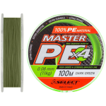 Шнур Select Master PE 100m (темн.-зел.) 0.14мм 17кг