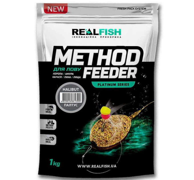 Прикормка Real Fish МЕТОД ФИДЕР ПАЛТУС