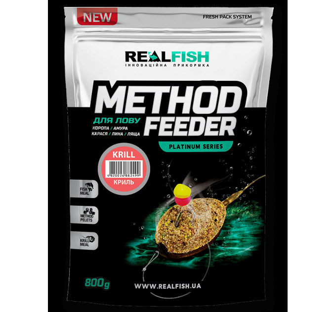 Прикормка Real Fish МЕТОД ФИДЕР ПАЛТУС