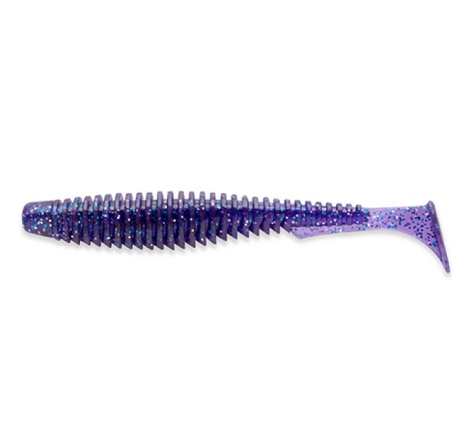 Силікон FishUp U-Shad 3.5" (8pcs.), #060 - Dark Violet/Peacock&Silver