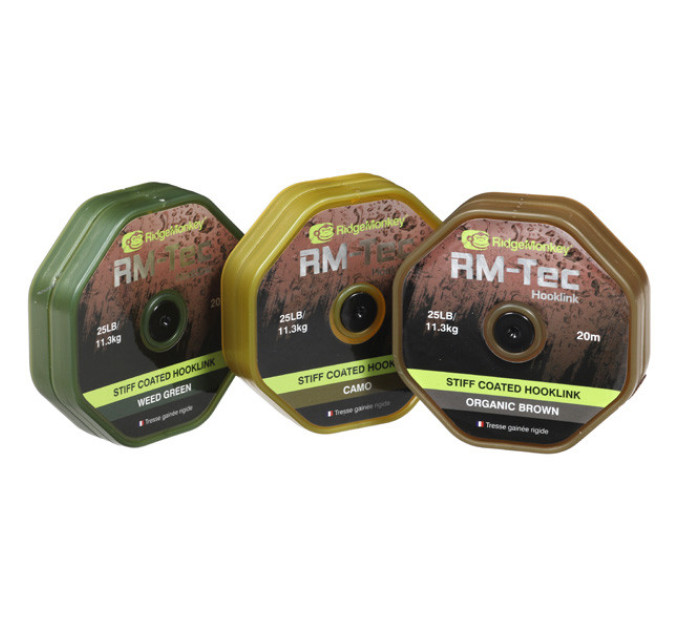 Поводковый материал RidgeMonkey RM-Tec Soft Coated Hooklink Camo 35lb 20m